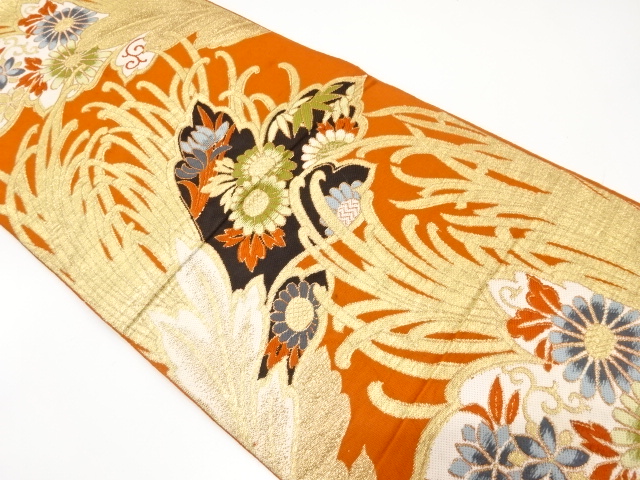 Japanese Kimono / Antique / Fukuro Obi Combined weave